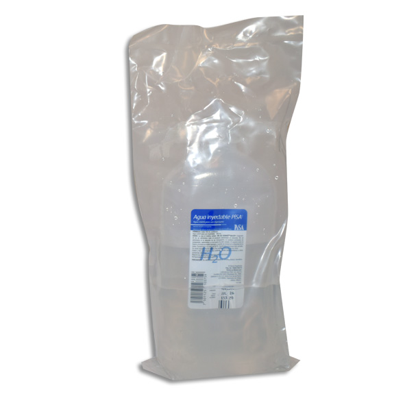 AGUA INYECTABLE PLASTICO C/BAYONETA  500 ML