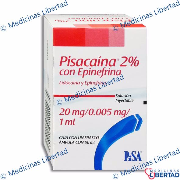 PISACAINA 2% C/EPINEFRINA - Solucion Inyectable - 50 ml