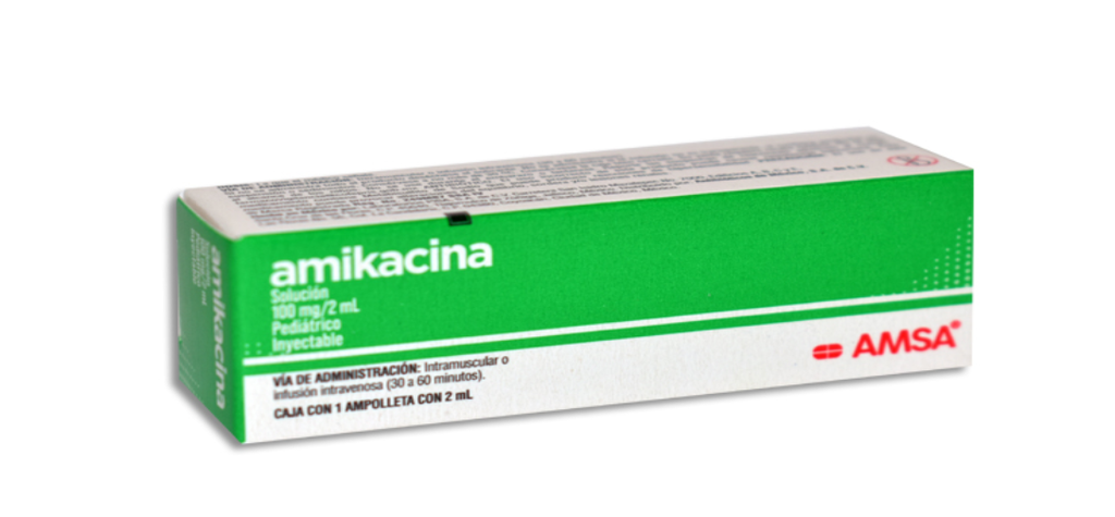 AMIKACINA 100MG AMSA - Solucion Inyectable - c/1