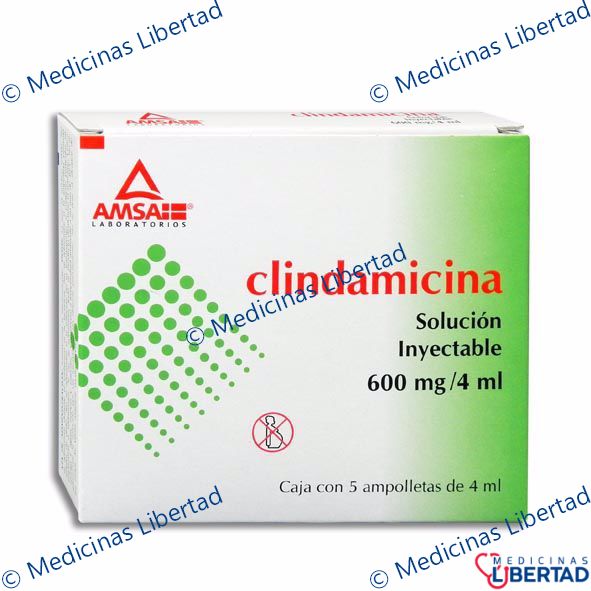 CLINDAMICINA  600 MG AMSA Solucion Inyectable C/5