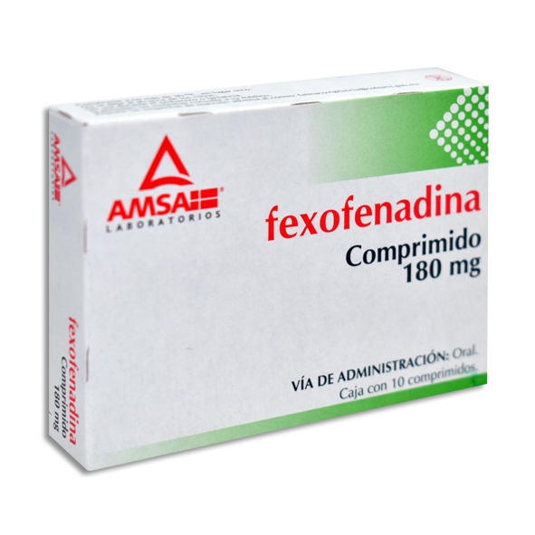 FEXOFENADINA AMSA 180MG COMP. C/10