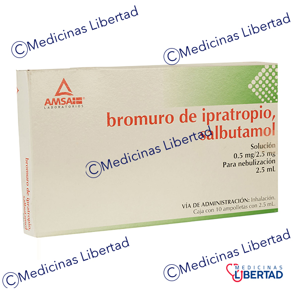 BROMURO DE IPRATROPIO-SALBUTAMOL AMSA  Ampulas c/10
