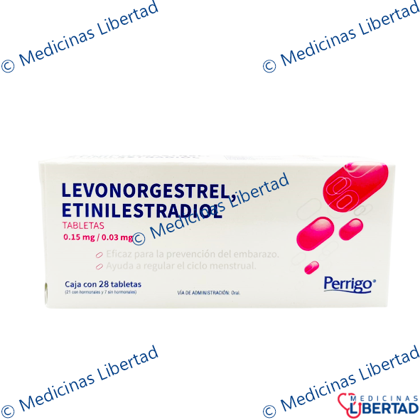 LEVONORGESTREL, ETINILESTRADIOL Tabletas c/28