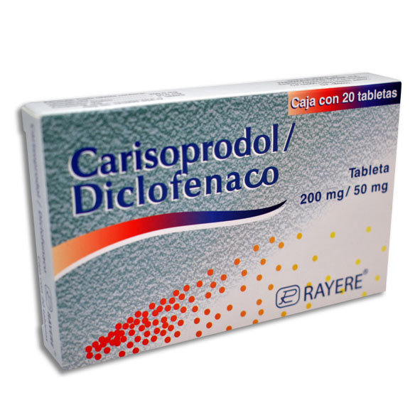 CARISOPRODOL / DICLOFENACO RAYERE Tabletas c/20
