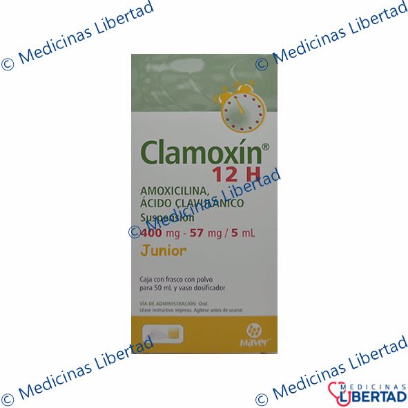 CLAMOXIN 12H JNR.SUSP 400/57MG 50 ML