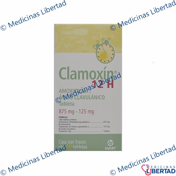 CLAMOXIN 12H 875/125 TABLETAS  C/10
