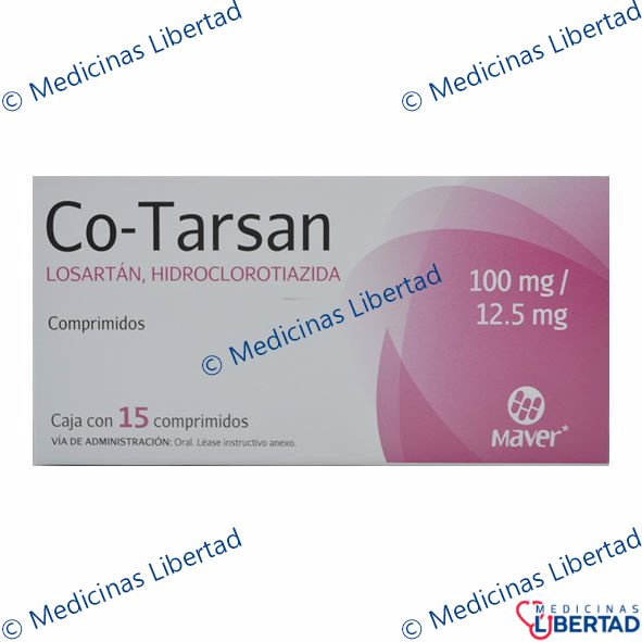 CO-TARSAN 100/12.5MGcomprimidos c/15