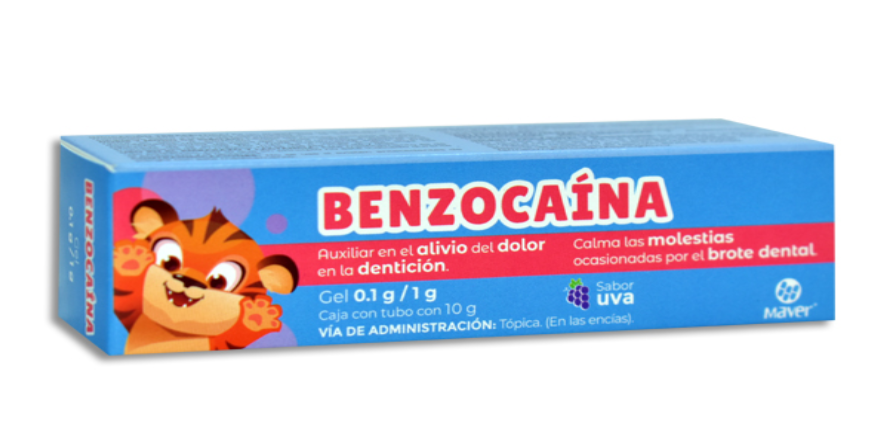 BENZOCAINA 0.1 G/ 1 G MAVER SABOR UVA 10 G