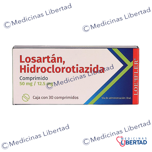 LOSARTAN HIDROCLOROTIAZIDA COMPUESTO 50/12.5MG C/30 LOEFFLER