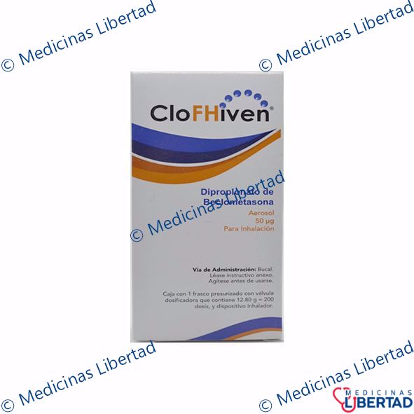 CLOFHIVEN (BECLOMETASONA 50 mg ) 200 DOSIS .