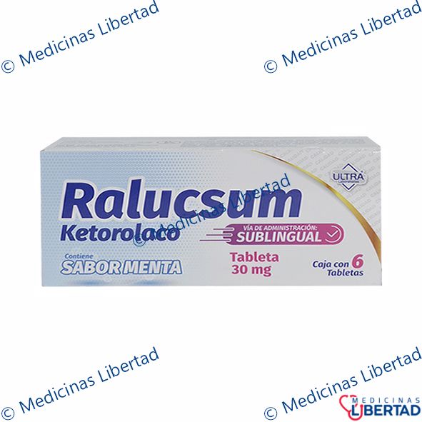 RALUCSUM (KETOROLACO) SL SABOR MENTA TAB C/6
