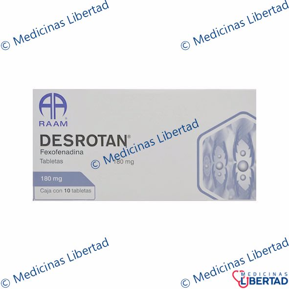 DESROTAN (FEXOFENADINA) 180 MG TABLETAS C/10