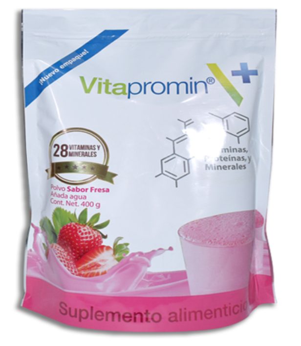 VITAPROMIN SOBRE 400G. SABOR FRESA.