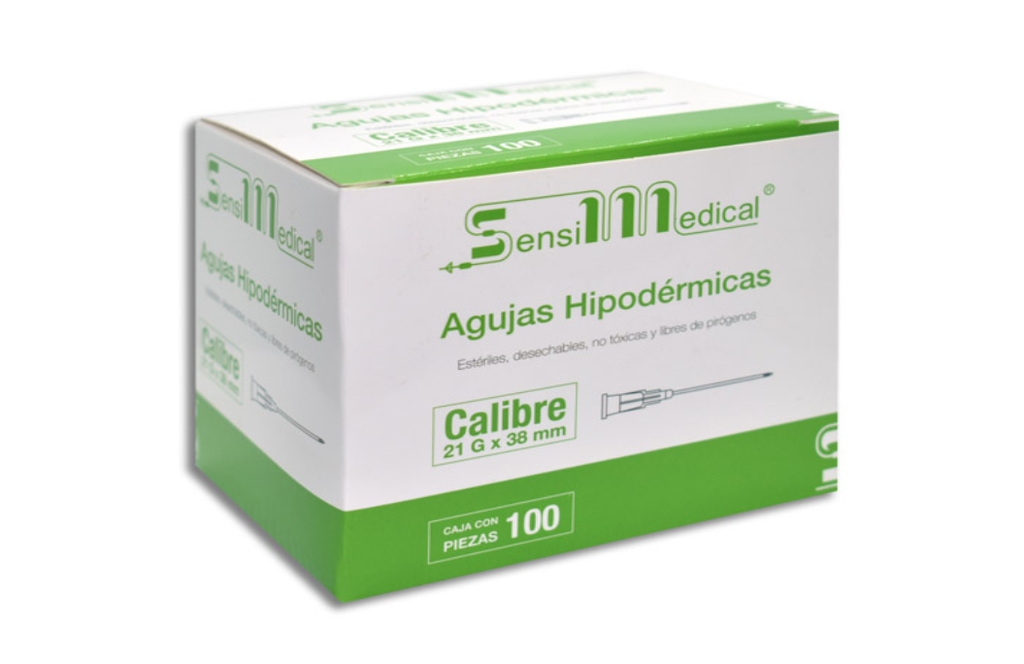 AGUJA HIP SENSIMEDICAL 21X38  C/100