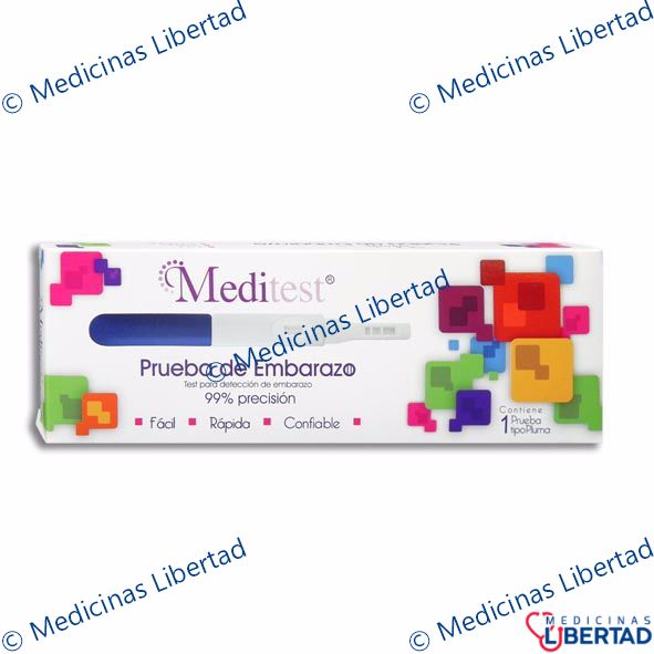 PRUEBA DE EMBARAZO TIPO PLUMA MEDITEST Pieza c/1