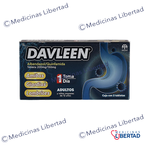 DAVLEEN ( Albendazol / Quinfamida ) TAB C/2