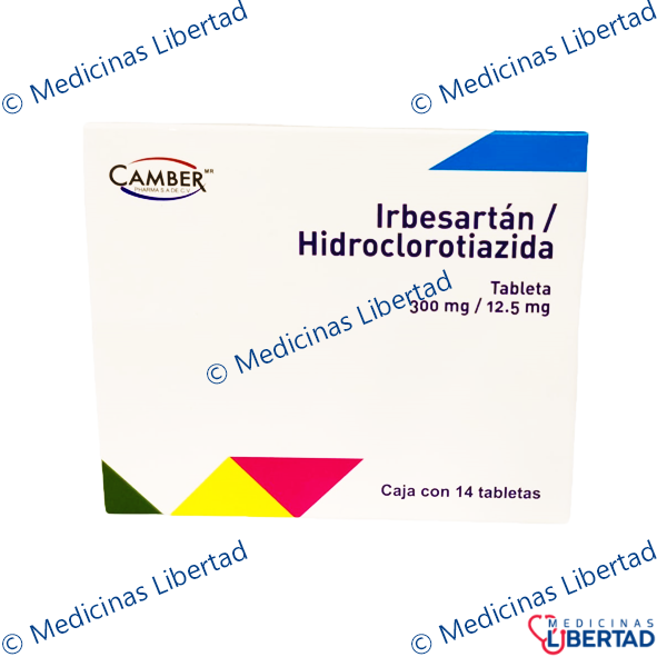IRBESARTAN / HCTZ CAMBER 300MG / 12.5MG  TAB C/ 14