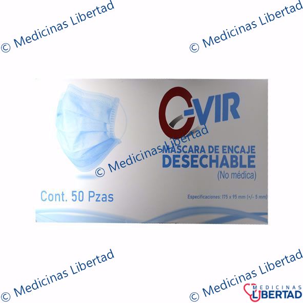 CUBREBOCAS AZUL 0-VIR Caja c/50