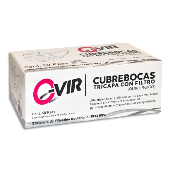 CUBREBOCAS NEGRO 0-VIR Caja c/50