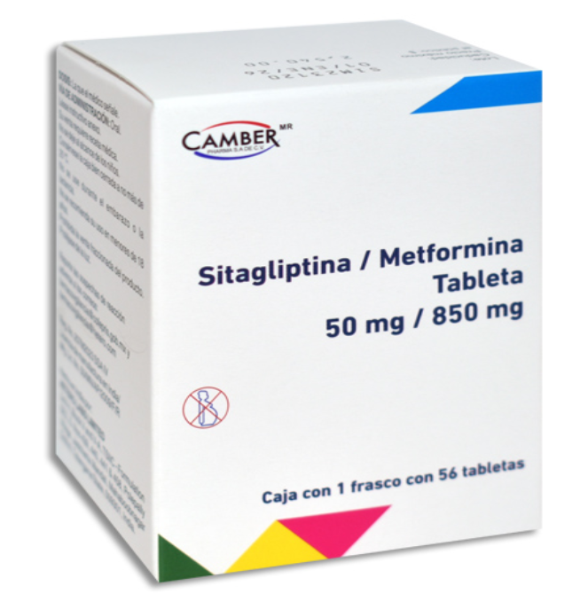 SITAGLIPTINA / METFORMINA TABLETAS 50MG / 850MG C/56 TAB.