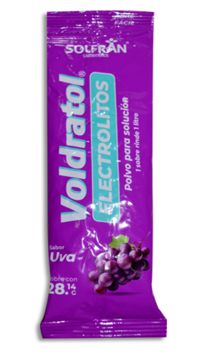 VOLDRATOL UVA ELECTROLITOS STICK Polvo en Sobres c/1