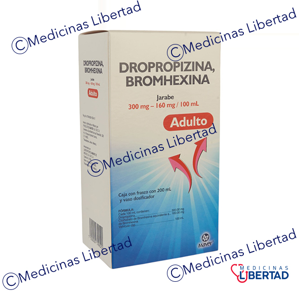 DROPROPIZINA, BROMHEXINA ADULTO MAVER  Jarabe 200 ml