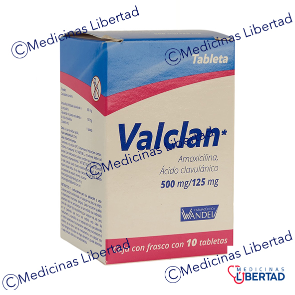 VALCLAN 500/125MG TAB.  C/10