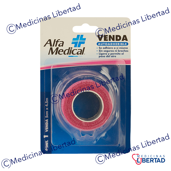 VENDA AUTOADHERIBLE  5CMX4.5 ROSA C/1