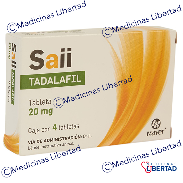 SAII(TADALAFIL) 20 MG C/4 TABLETAS 