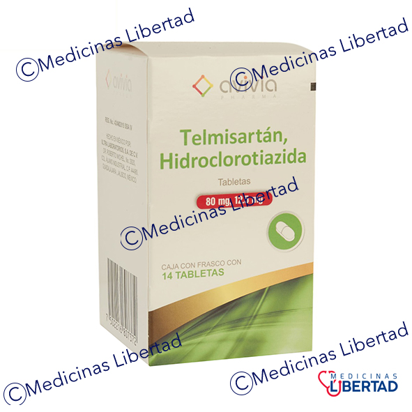 TELMISARTAN/HIDROCLOROTIAZIDA 80MG/12.5MG AVIVIA C/14 TABLETAS