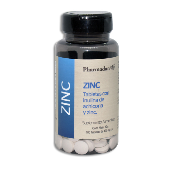 ZINC PHARMADAN 20 MG C/100 TABLETAS 