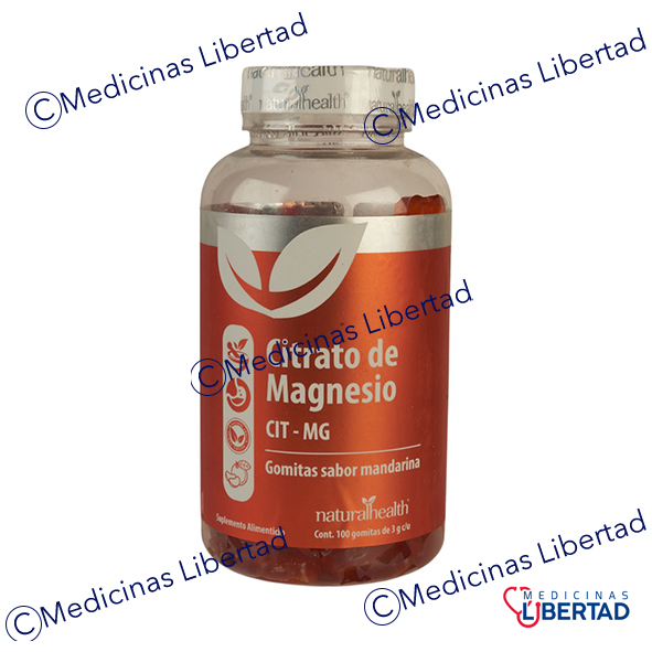 CITRATO DE MAGNESIO GOMITAS SABOR MANDARINA NATURAL HEALTH C/100 