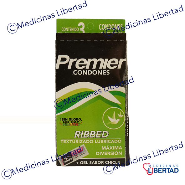 PRESERVATIVO PREMIER RIBBED (VERDE) CARTERA C/3 