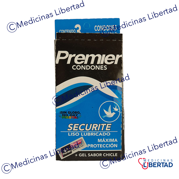 PRESERVATIVOS PREMIER SECURITE (AZUL) CARTERA C/3