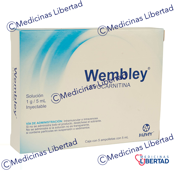 WEMBLEY (LEVOCARNITINA) 1G 5 ML INYECTABLE C/5 AMPULAS