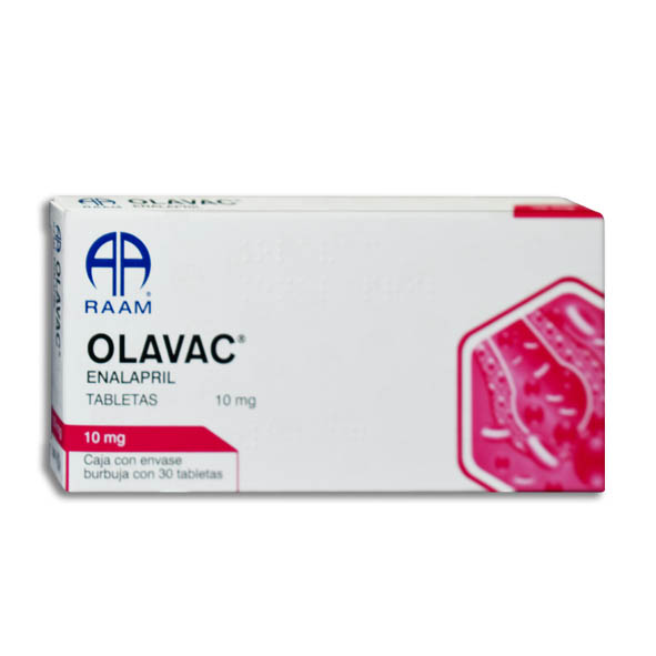 OLAVAC (ENALAPRIL) 10 MG C/30 TABLETAS 