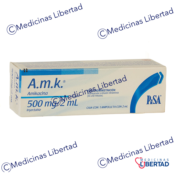 AMK 500MG/2ML SOLUCION INYECTABLE C/1 PISA