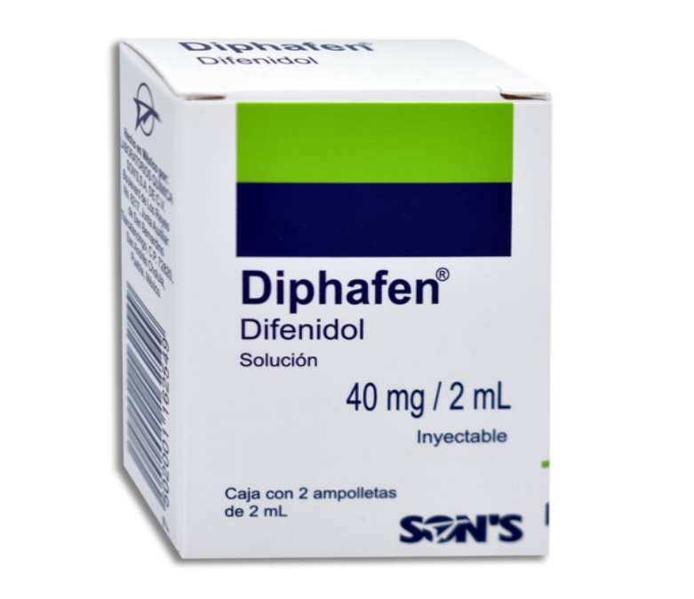 DIPHAFEN (DIFENIDOL) SOLUCION INYECTABLE C/2 