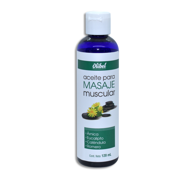 ACEITE PARA MASAJE MUSCULAR OLIBEL Frasco 120 ml