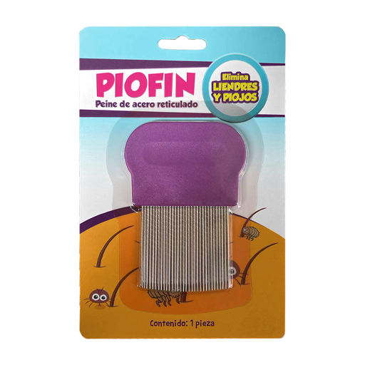 PIOFIN PEINE DE ACERO RETICULADO LIENDRES Y PIOJOS C/1