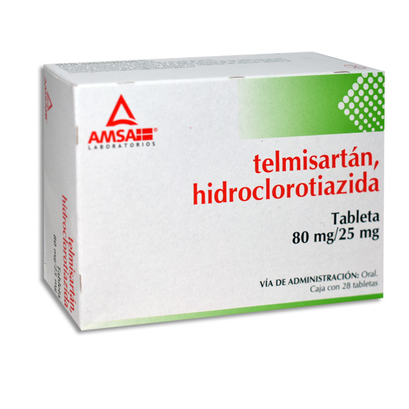 TELMISARTAN / HIDROCLOROTIAZIDA 80/25MG AMSA  TABLETAS C/28