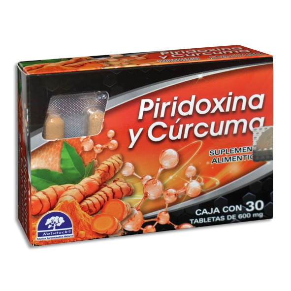  PIRIDOXINA Y CURCUMA NATUTECH Capsulas c/30