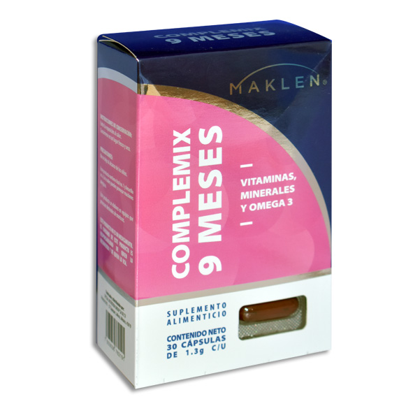 COMPLEMIX 9 MESES VITAMINAS , MINERALES Y OMEGA MAKLEN Capsulas c/30