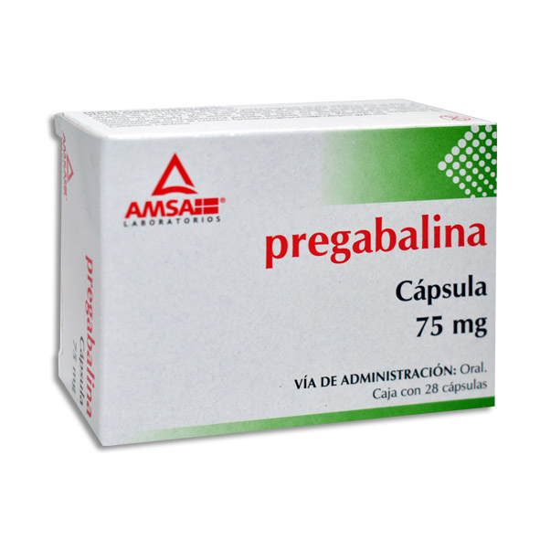  PREGABALINA 75MG AMSA Capsulas c/28