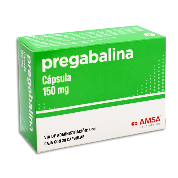  PREGABALINA 150MG AMSA Capsulas c/28