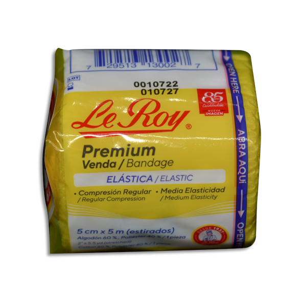VENDA ELASTICA 5 CMS PREMIUM LEROY Bolsa 1 Pieza