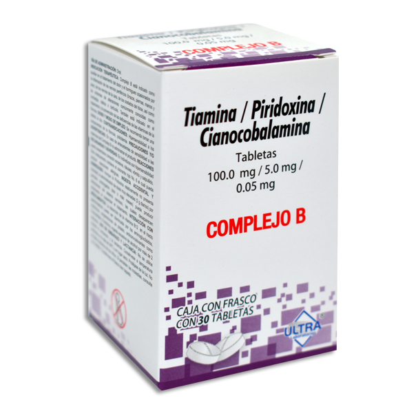 TIAMINA/PIRIDOXINA/CIANOCOBALAMINA ULTRA Tabletas c/30