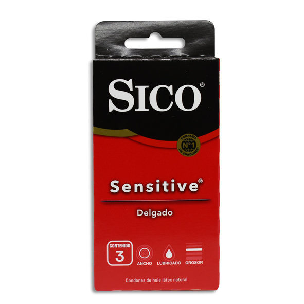 PRESERVATIVO SICO SENSITIVE ROJO Cartera c/3