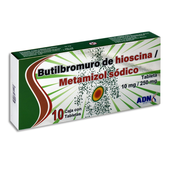 BUTILHIOSCINA, METAMIZOL SODICO ADN Grageas c/10