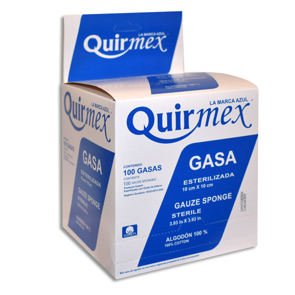 GASA ESTERILIZADA 10X10CM QUIRMEX Caja c/100